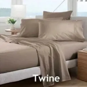 300TC Classic Percale European Pillowcase TWINE by Sheridan