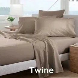 300TC Classic Percale European Pillowcase TWINE by Sheridan