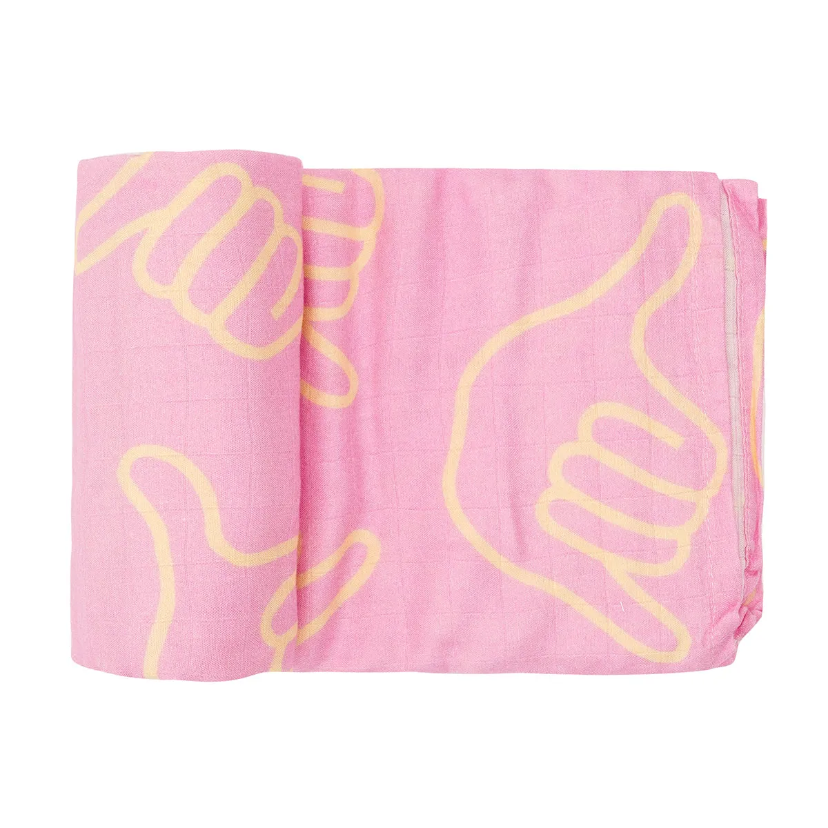 47in Shaka Bruddah Muslin Blanket, Pink