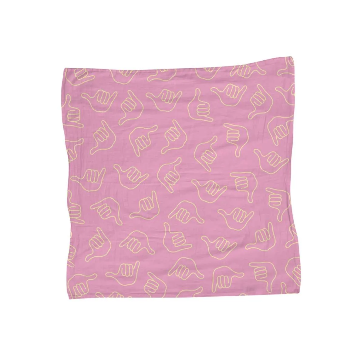 47in Shaka Bruddah Muslin Blanket, Pink