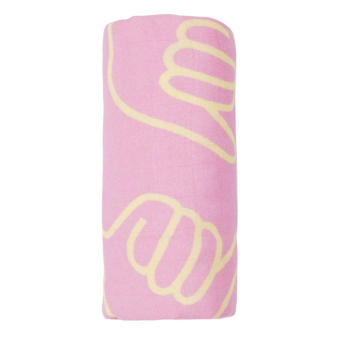 47in Shaka Bruddah Muslin Blanket, Pink