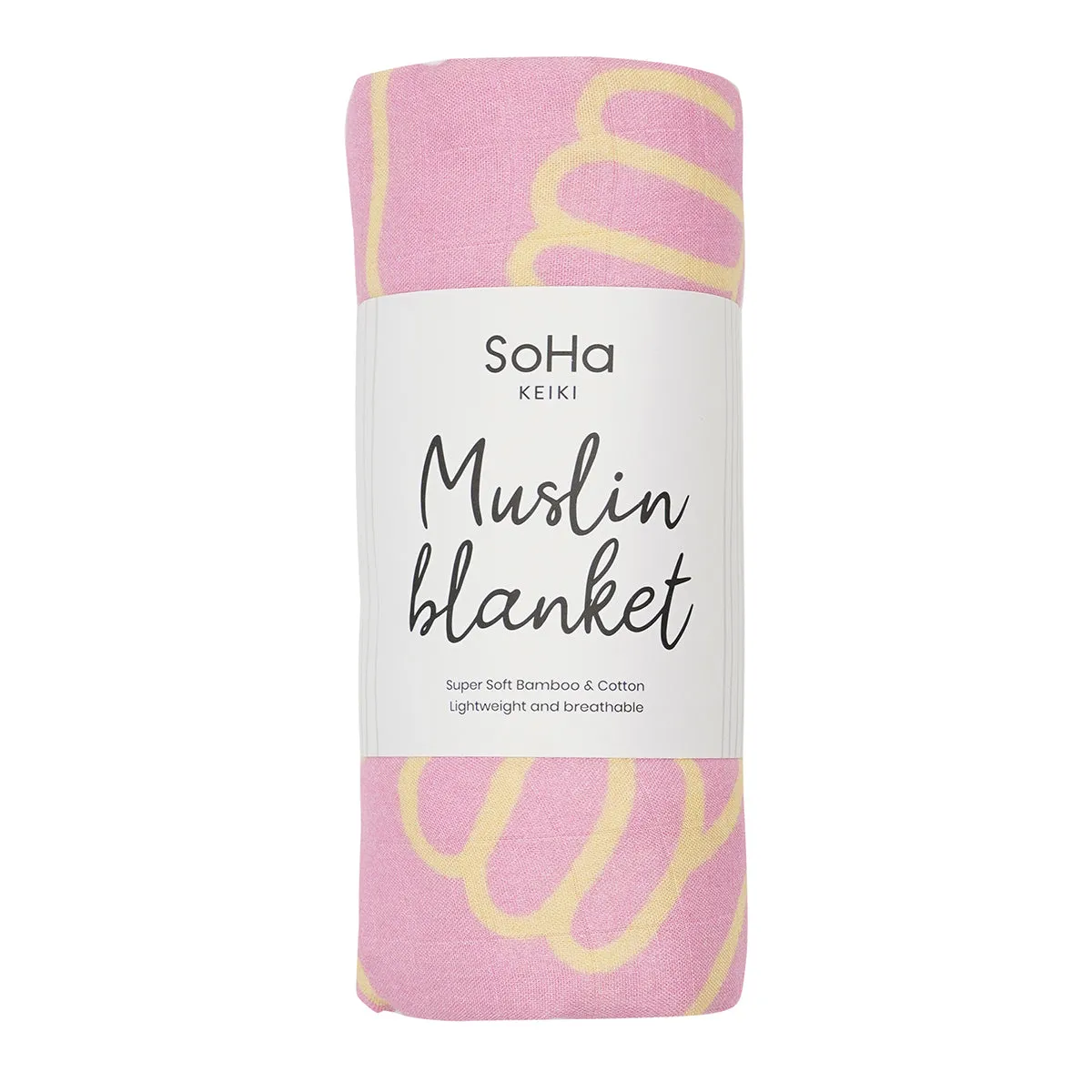 47in Shaka Bruddah Muslin Blanket, Pink