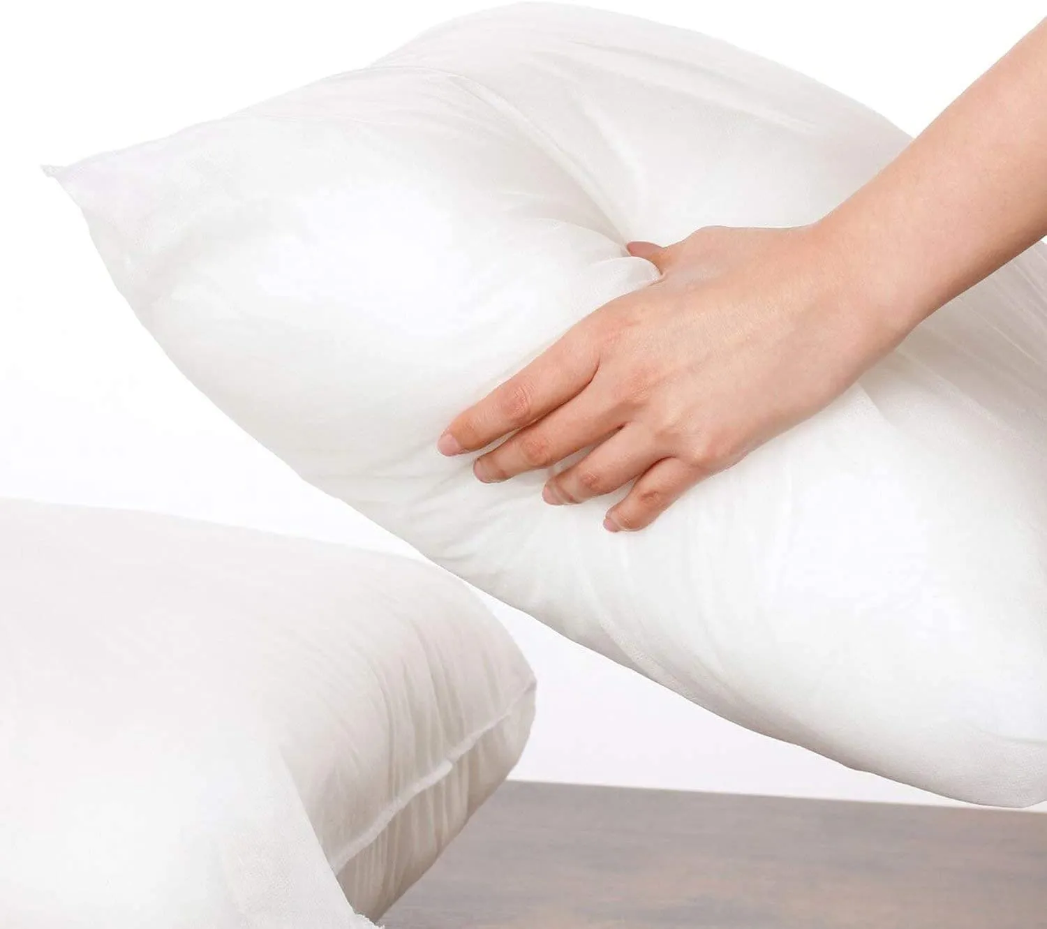 9villa Hotel Collection Microfiber Filling Cushion For Bed And Sofa Use Set Of 5 (16 * 16 * 5), White