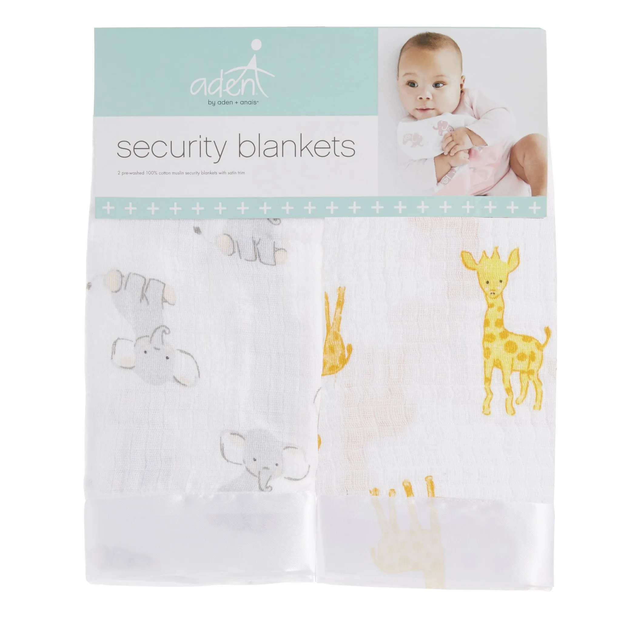 Aden and Anais - Aden by Aden   Anais Security Blankets Comforter - Safari Babies (set of 2)