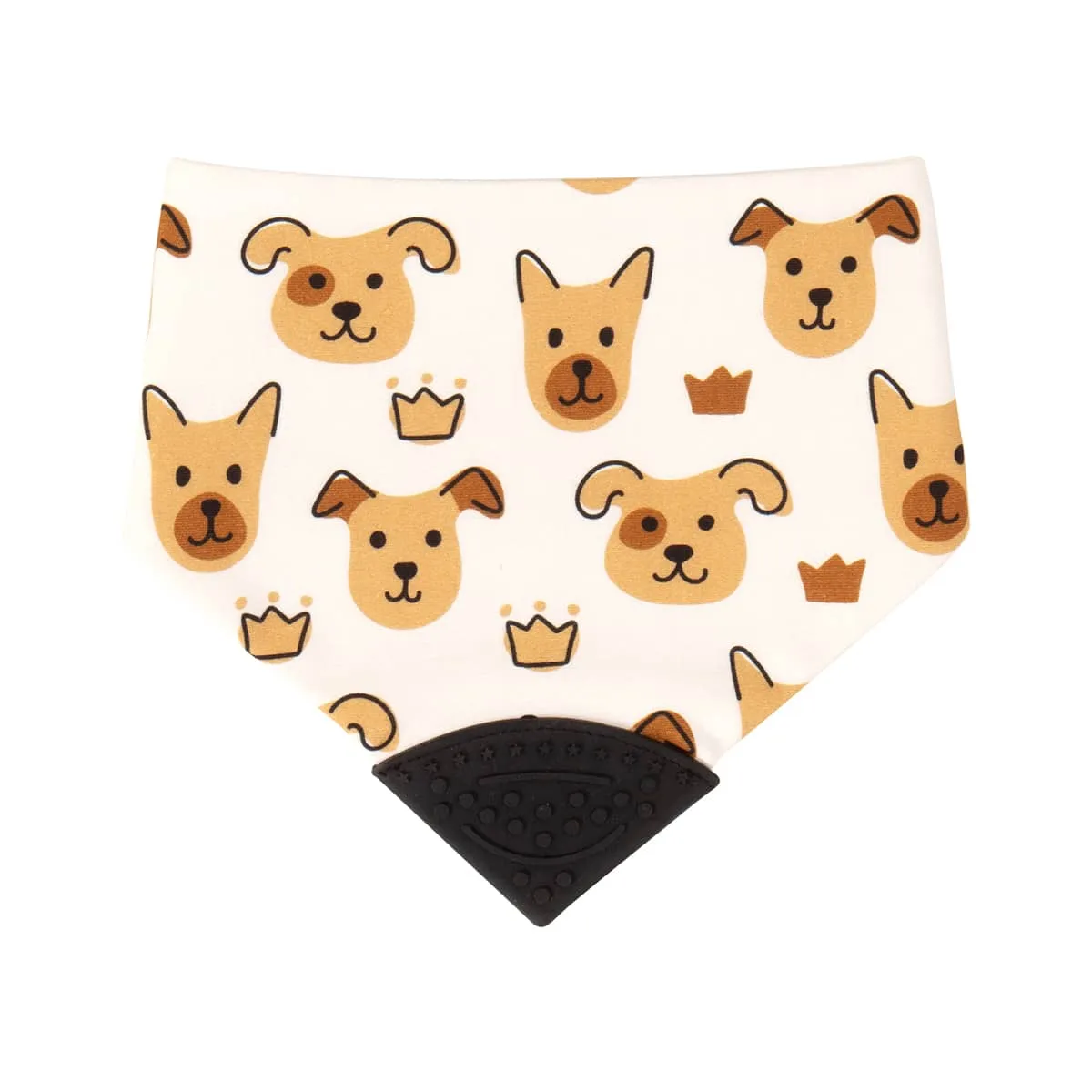 All4Ella Reversible Bandana Bib with Silicone Teether - Puppies