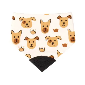 All4Ella Reversible Bandana Bib with Silicone Teether - Puppies