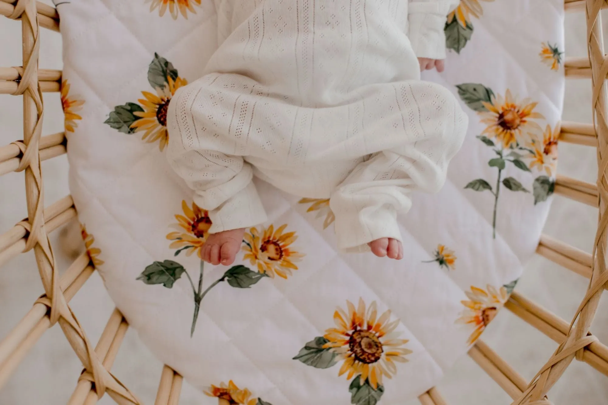 Bambella Designs Waterproof Bassinet Sheet/Change Mat Cover | Sunny Days