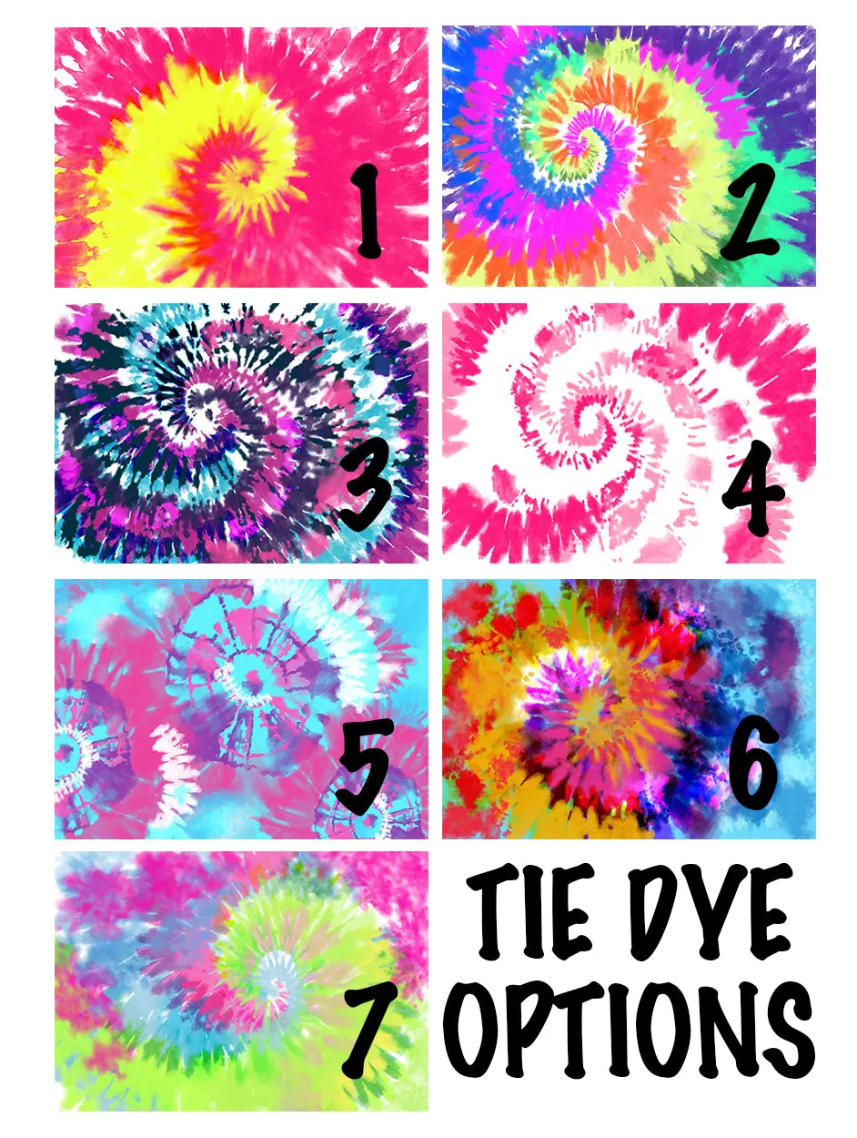 Baton Twirling Custom Slides / Sandals with Tie Dye Backgrounds and Your Choice of Image