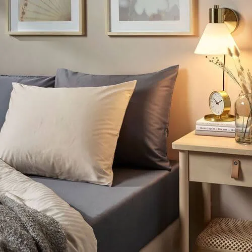 Bed sheet Ikea Nattjasmin 160x200, dark gray