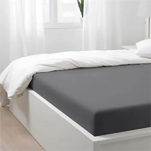 Bed sheet Ikea Nattjasmin 160x200, dark gray