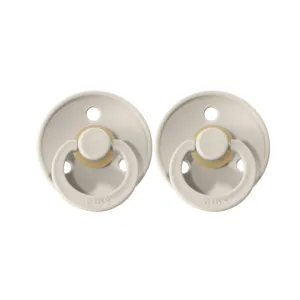 BIBS Dummies/Soothers 2 pack Size 1 - Sand (Light Grey)