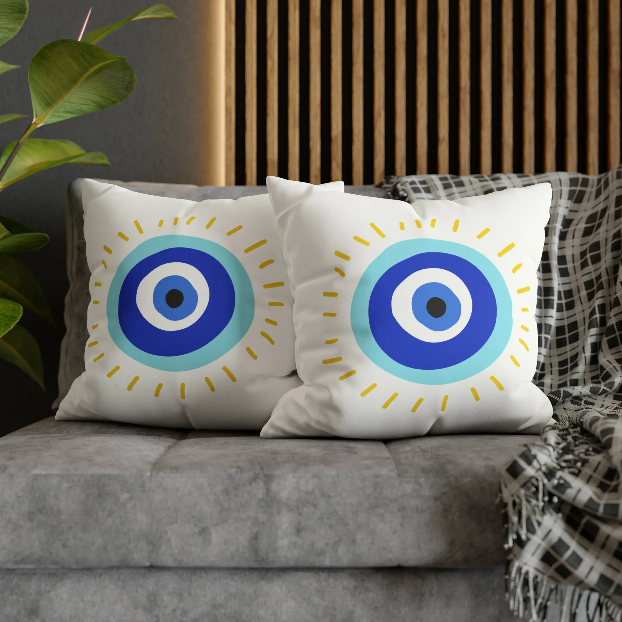 Blue Eye Pillow Cover