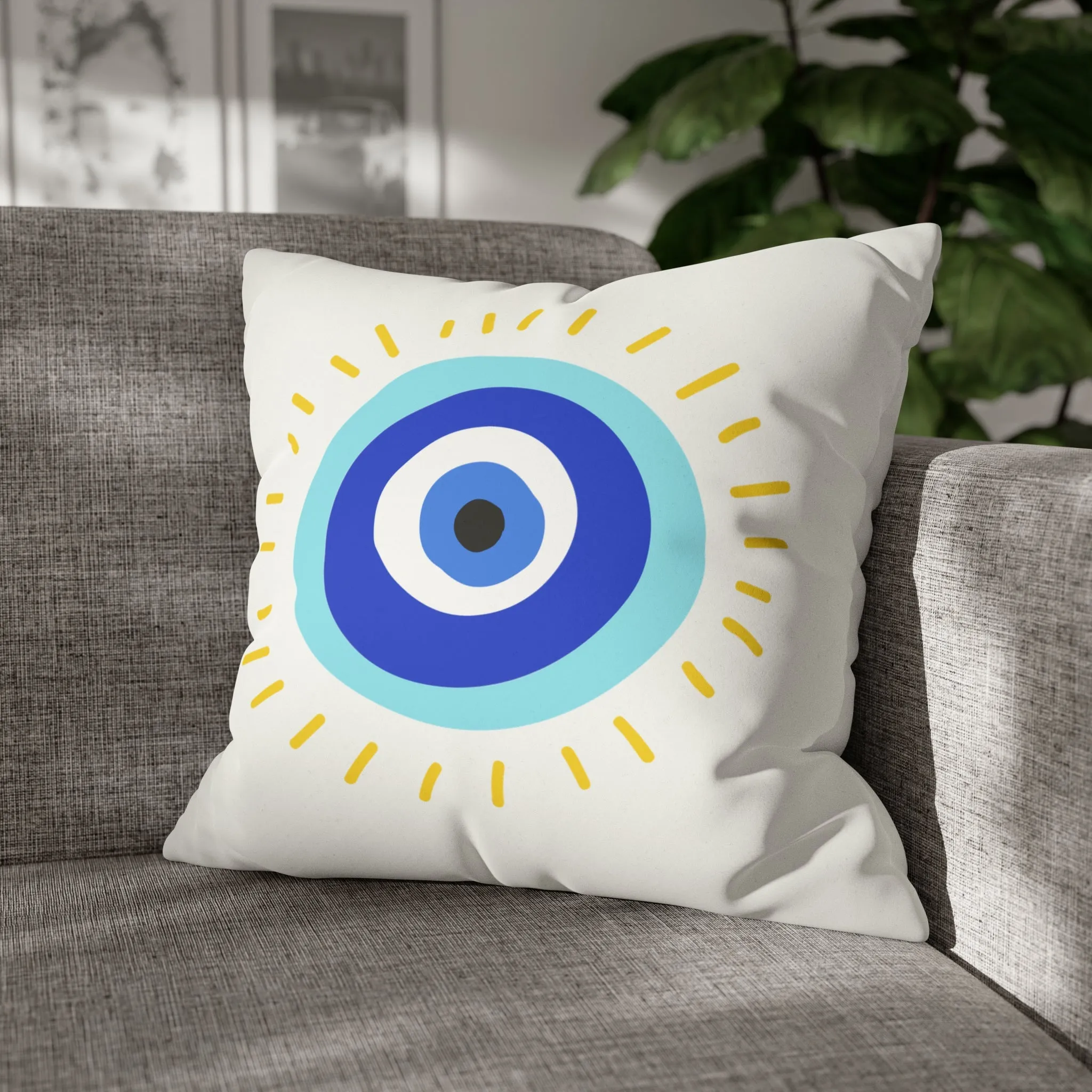 Blue Eye Pillow Cover