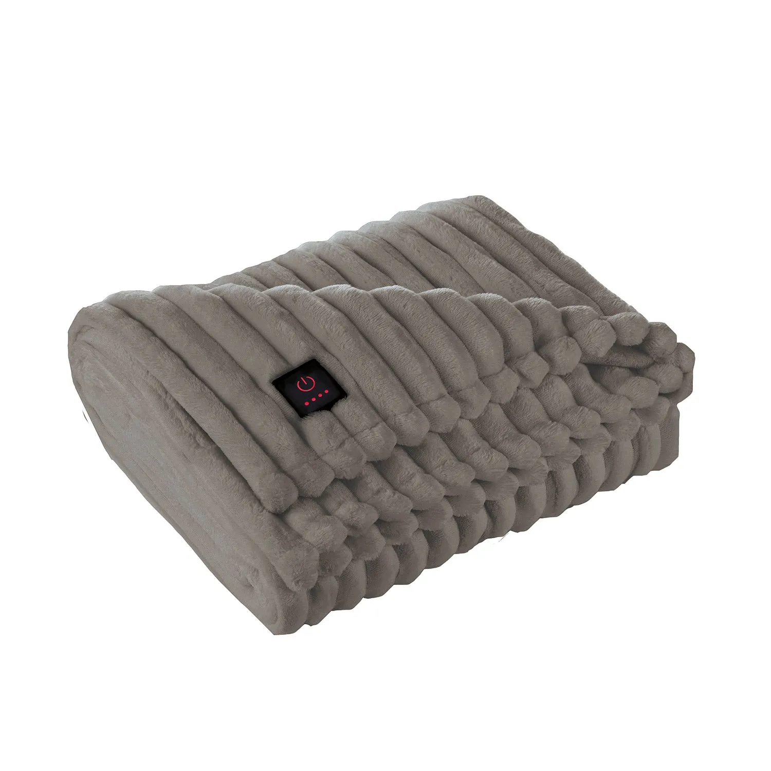Brookstone Heated Luxe Plush Throw