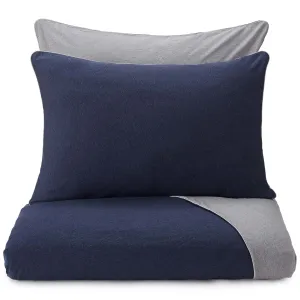 Coria Pillowcase [Darkblue melange/Grey melange/Grey]