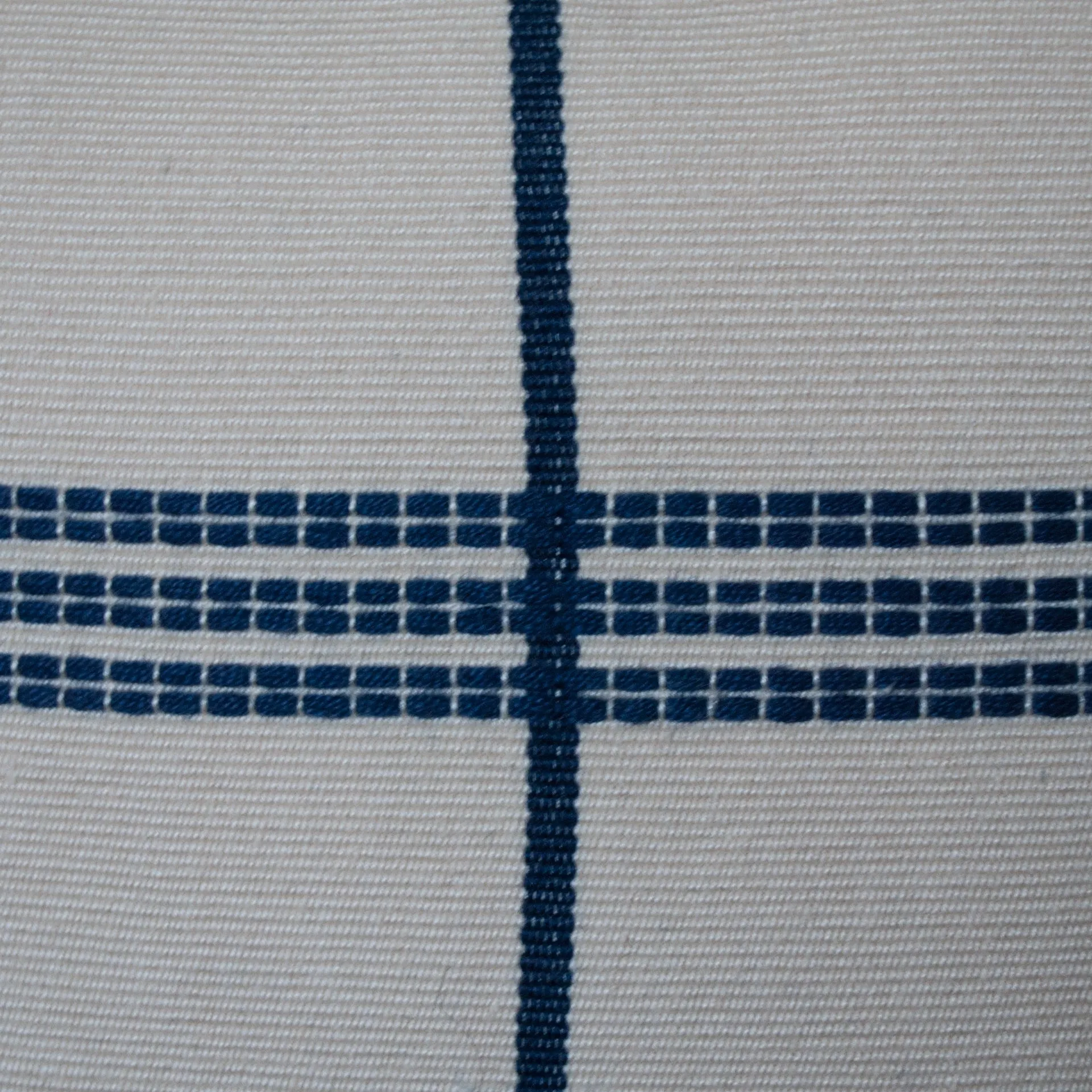 Cuadros 20" x 20" White and Blue Stripes Pillow Cover