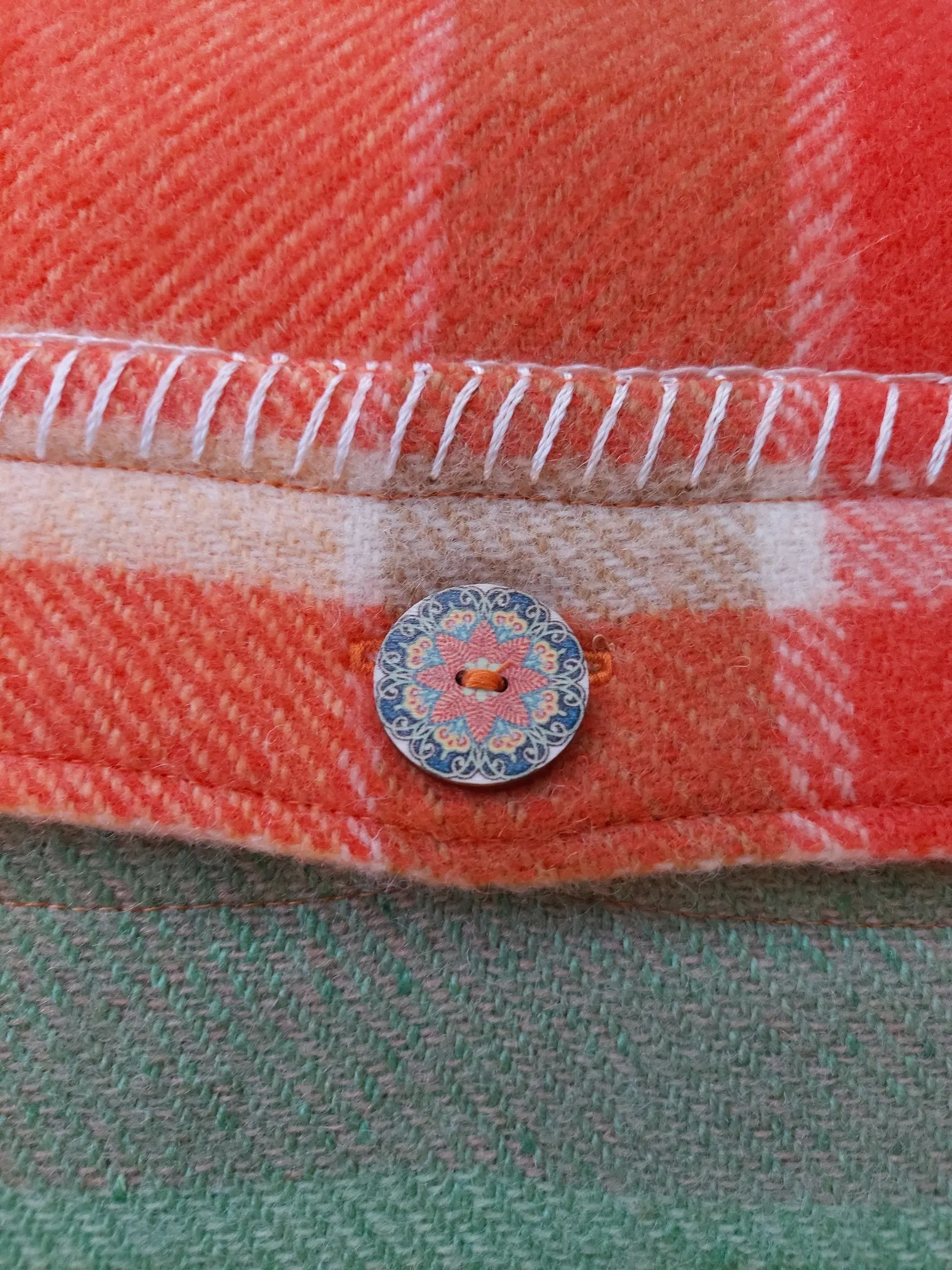 Cushion - Orange/Green