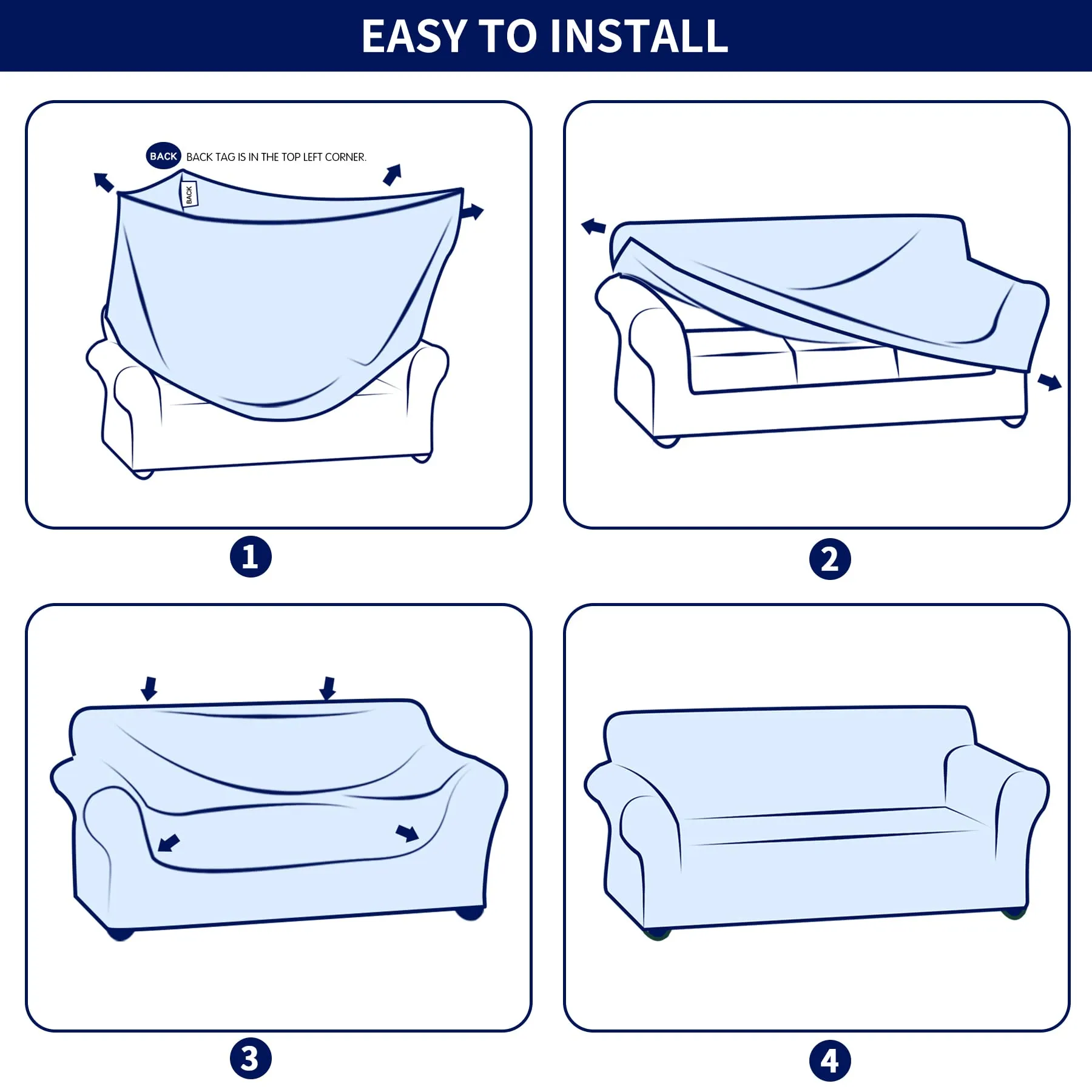 Denim Haven Comfort Stylish Sofa Cover Dive into Comfort with Stylish Denim Elegance