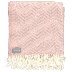 Dusky Pink Wool Throw
