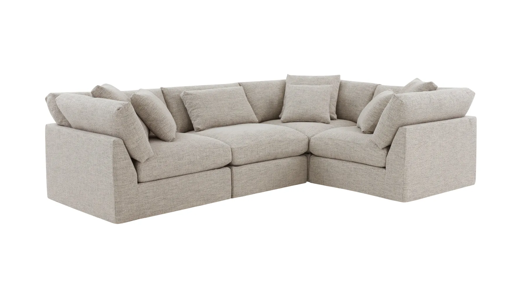 Get Together™ 4-Piece Modular Sectional Closed, Large, Oatmeal