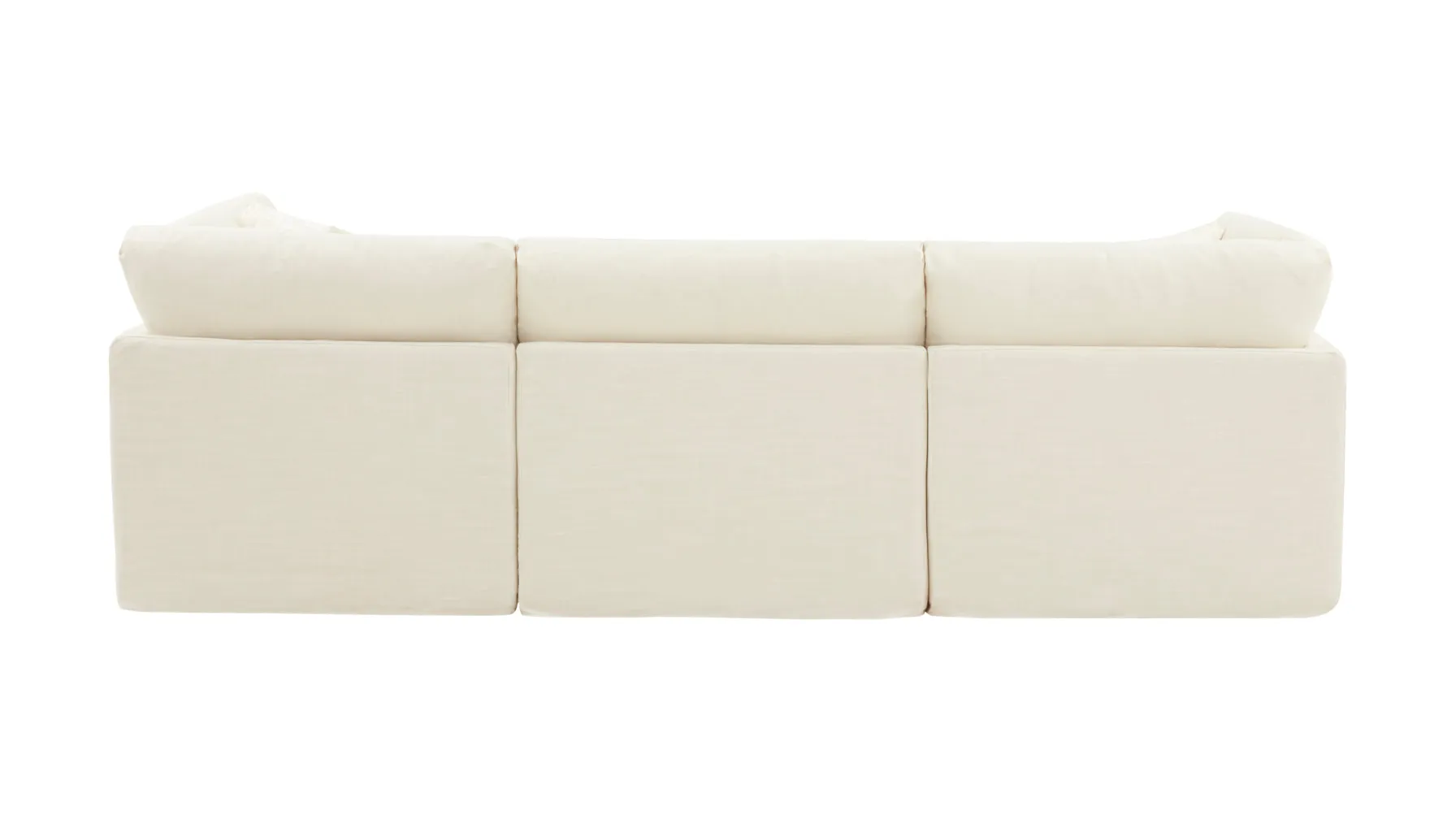 Get Together™ 5-Piece Modular U-Shaped Sectional, Standard, Cream Linen