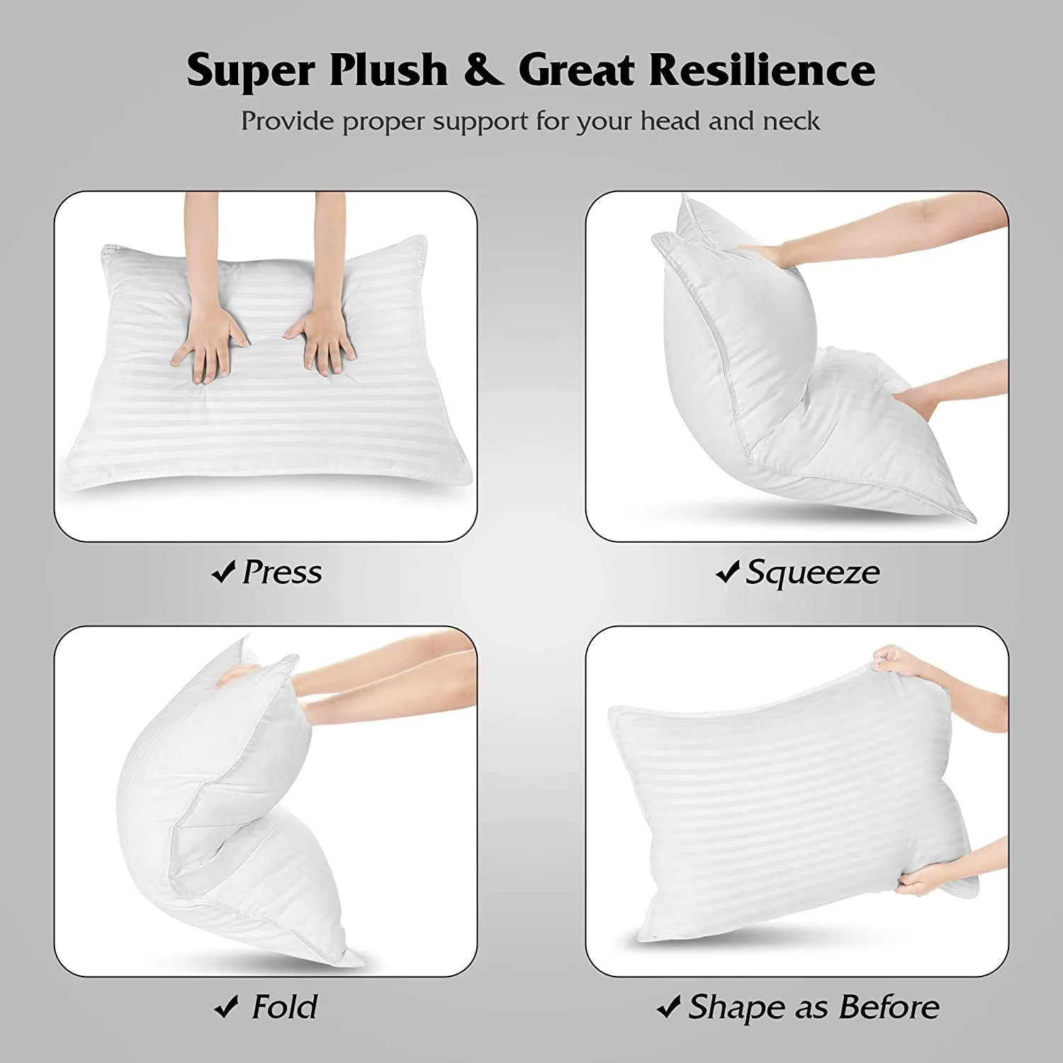 Habitat rectangular 20x36 Inches cushion, Set of 2, Bed Ada Pillows for Sleeping King Size Pillow, Hollow conjugated Pillow Home & Hotel Collection Fluffy Pillows Soft, 2 Pack-White