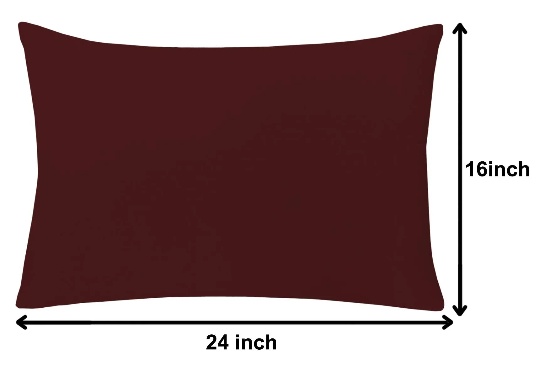 Heart Home Comfort Microfiber Filled Pillow for Bed Room, 16"x24" (Brown), King (F_26_HEARTH016830)