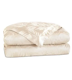 Isola Botanical Jacquard Duvet Cover in Ecru