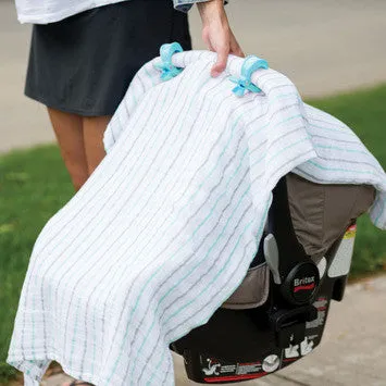 Lulujo Baby™ Aqua Swaddles & Clips by Mary Meyer