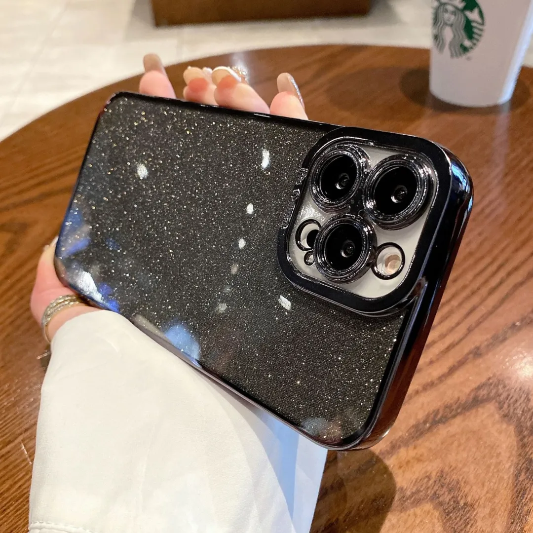 Luxury Square Plating Glitter Case