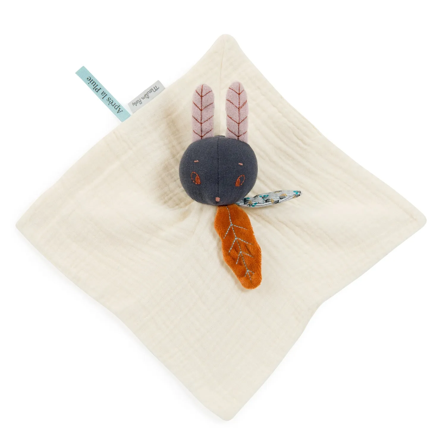 Moulin Roty Lune the Rabbit Muslin Comforter Apres la Pluie
