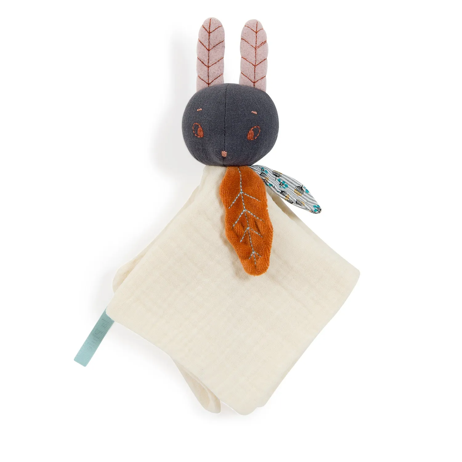Moulin Roty Lune the Rabbit Muslin Comforter Apres la Pluie