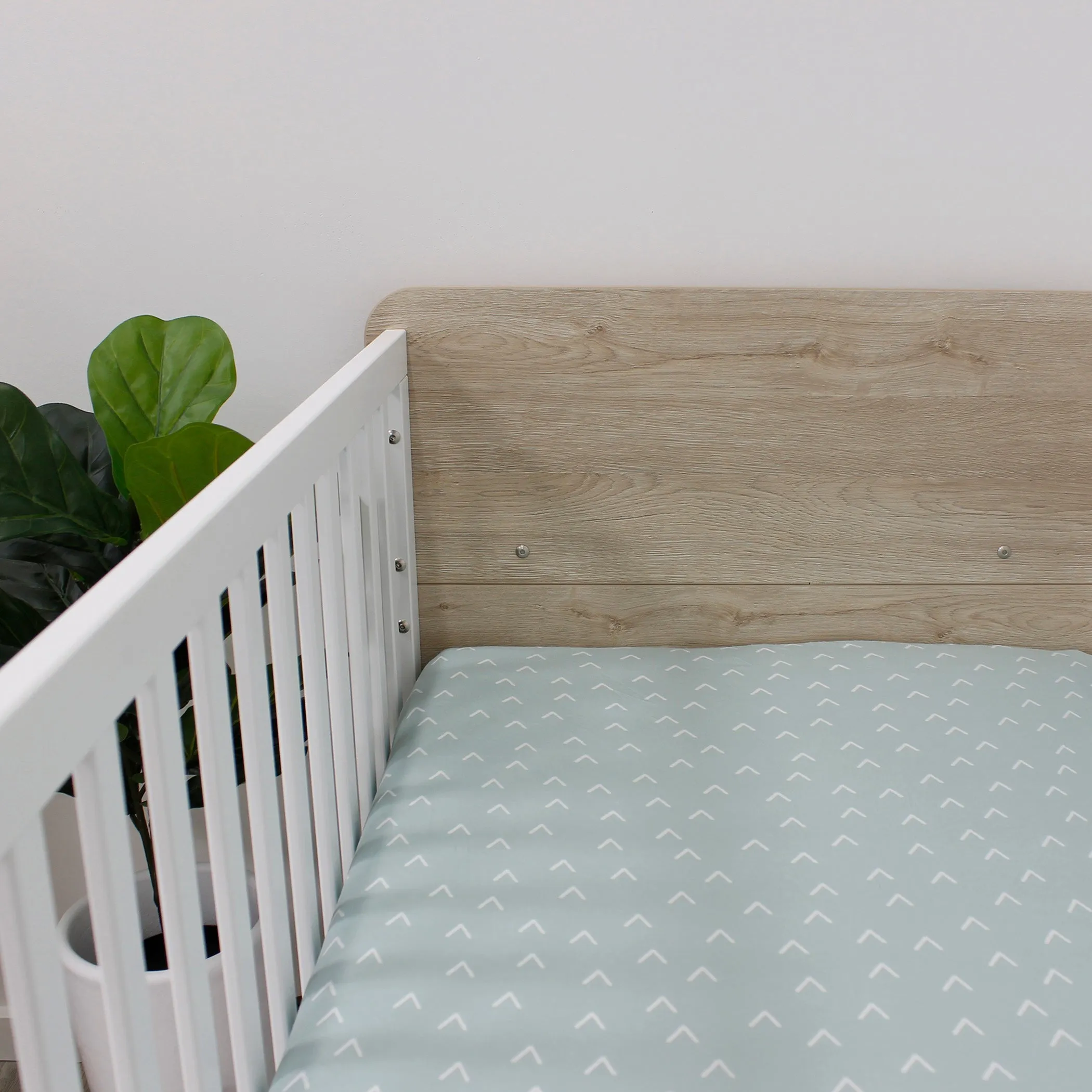 Nordic 2pk Jersey Cot Fitted Sheets Dusty Sky/Mint