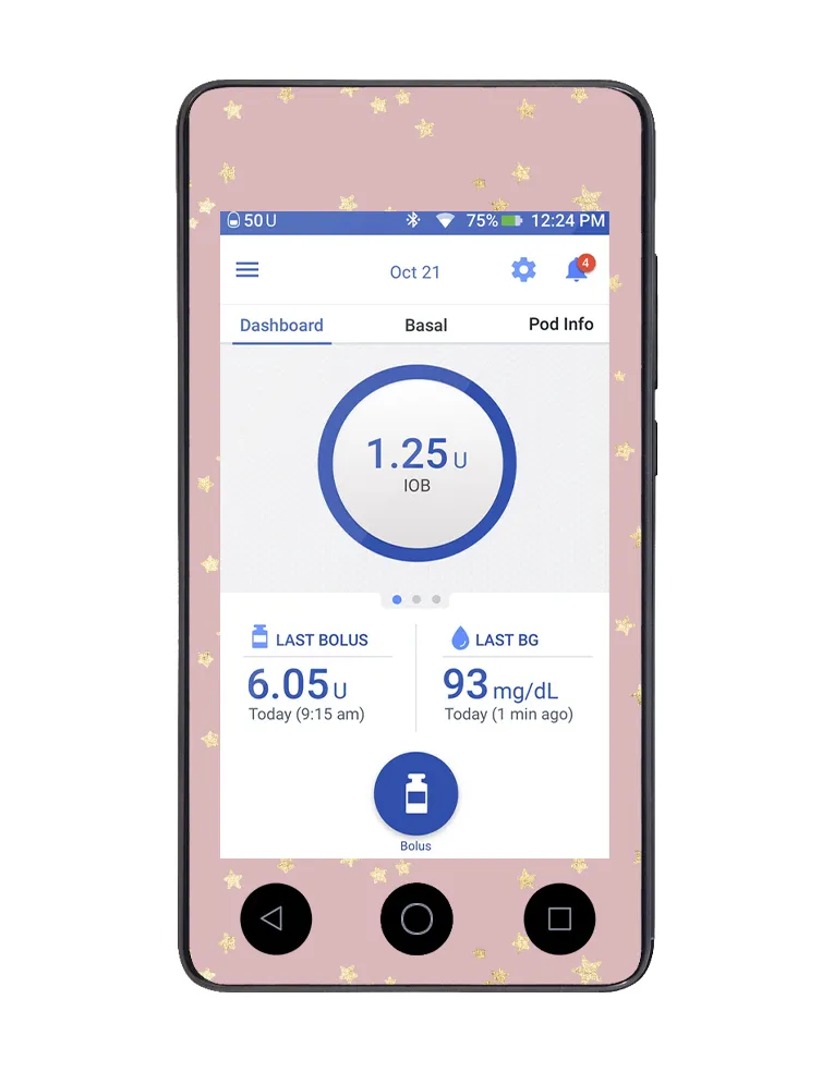 Omnipod DASH Cover (Dusky Stars)