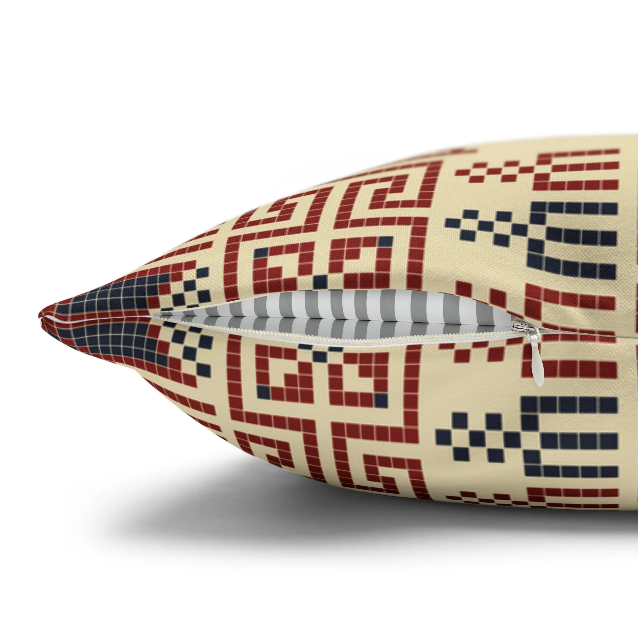 Palestinian Tatreez Beige 2 Pillow Cover