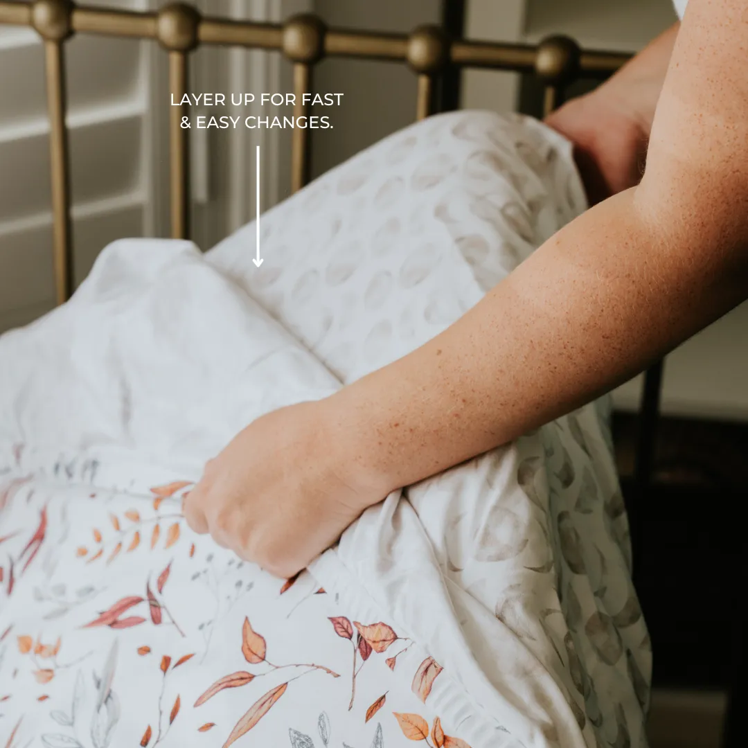 *PRE-ORDER* Waterproof Cot Sheet - Olive Grove