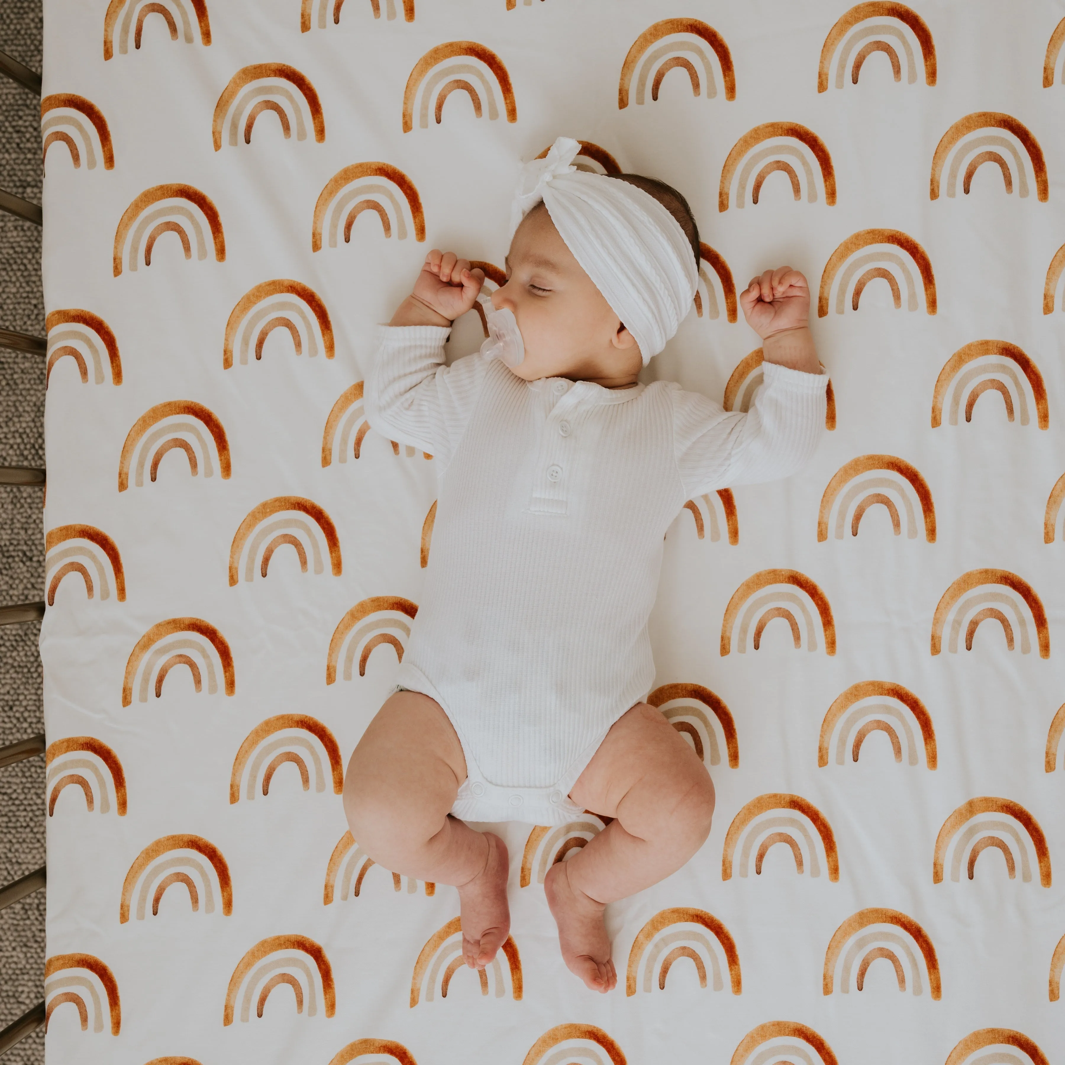 *PRE-ORDER* Waterproof Cot Sheet - Rainbow Riot