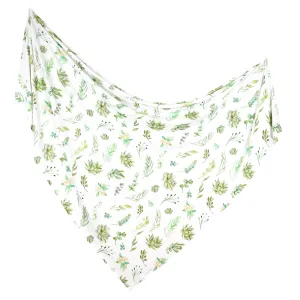 Premium Knit Rayon Bamboo Swaddle Blanket – Succulents