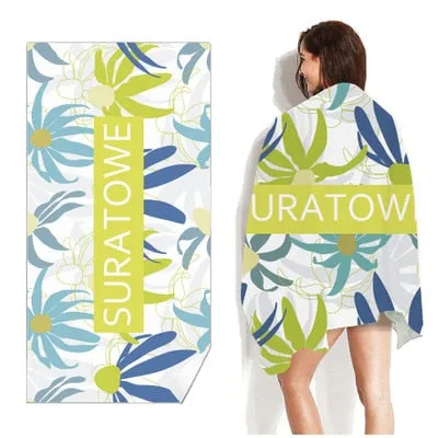 Printed Beach Towel Outdoor Water Sports Towel Quick Drying  Swimming Surf Towels  Portable Big Yoga Mat Beach Chair Blanket
