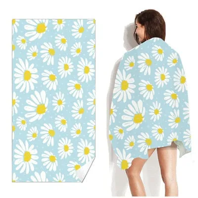 Printed Beach Towel Outdoor Water Sports Towel Quick Drying  Swimming Surf Towels  Portable Big Yoga Mat Beach Chair Blanket