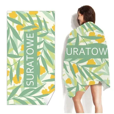 Printed Beach Towel Outdoor Water Sports Towel Quick Drying  Swimming Surf Towels  Portable Big Yoga Mat Beach Chair Blanket