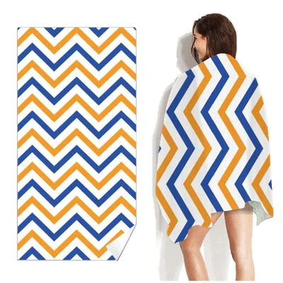 Printed Beach Towel Outdoor Water Sports Towel Quick Drying  Swimming Surf Towels  Portable Big Yoga Mat Beach Chair Blanket