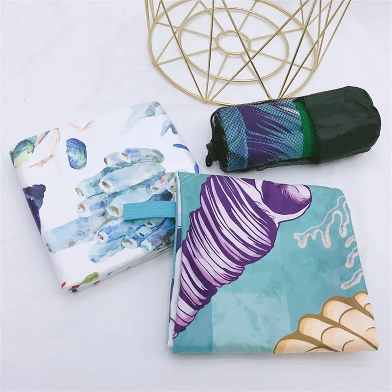 Printed Beach Towel Outdoor Water Sports Towel Quick Drying  Swimming Surf Towels  Portable Big Yoga Mat Beach Chair Blanket