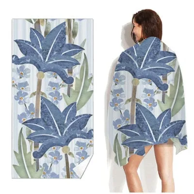 Printed Beach Towel Outdoor Water Sports Towel Quick Drying  Swimming Surf Towels  Portable Big Yoga Mat Beach Chair Blanket