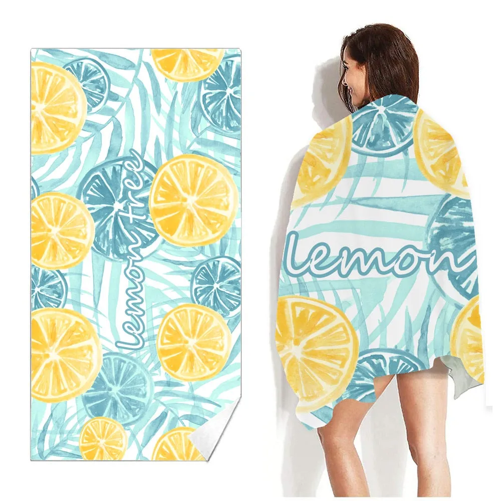 Printed Beach Towel Outdoor Water Sports Towel Quick Drying  Swimming Surf Towels  Portable Big Yoga Mat Beach Chair Blanket