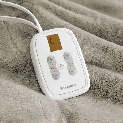 Queen Heated Blanket Navy - Brookstone