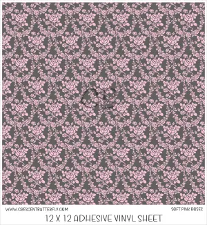 Soft Pink Roses Printed Vinyl Sheet