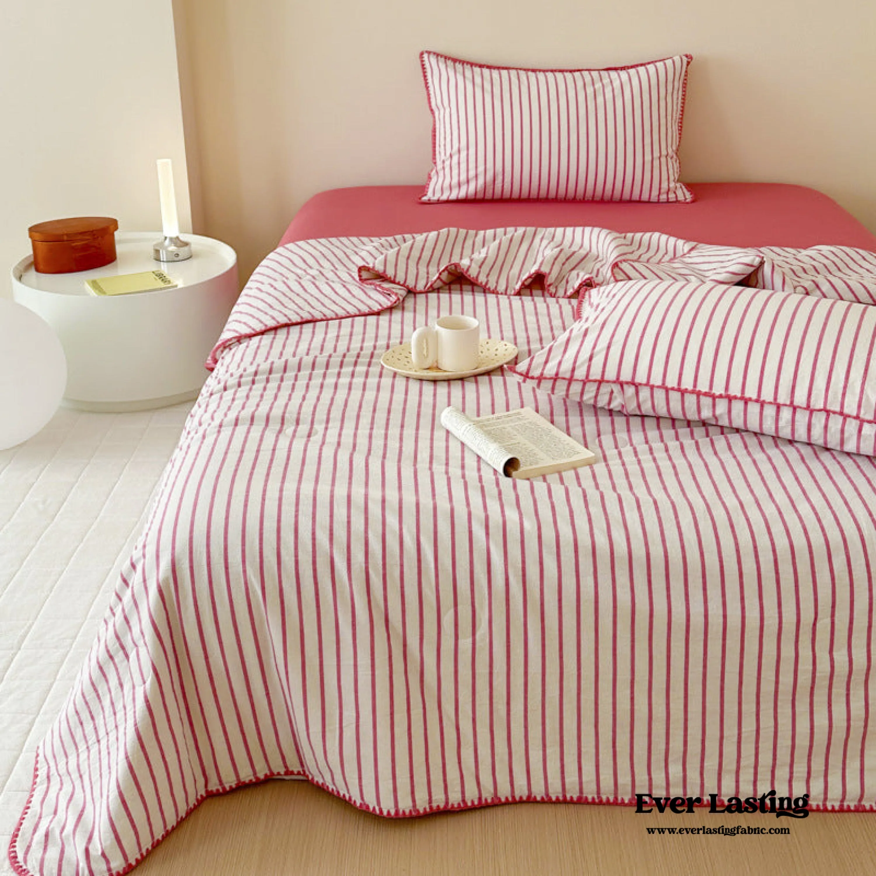 Striped Breathable Blanket Set / Yellow