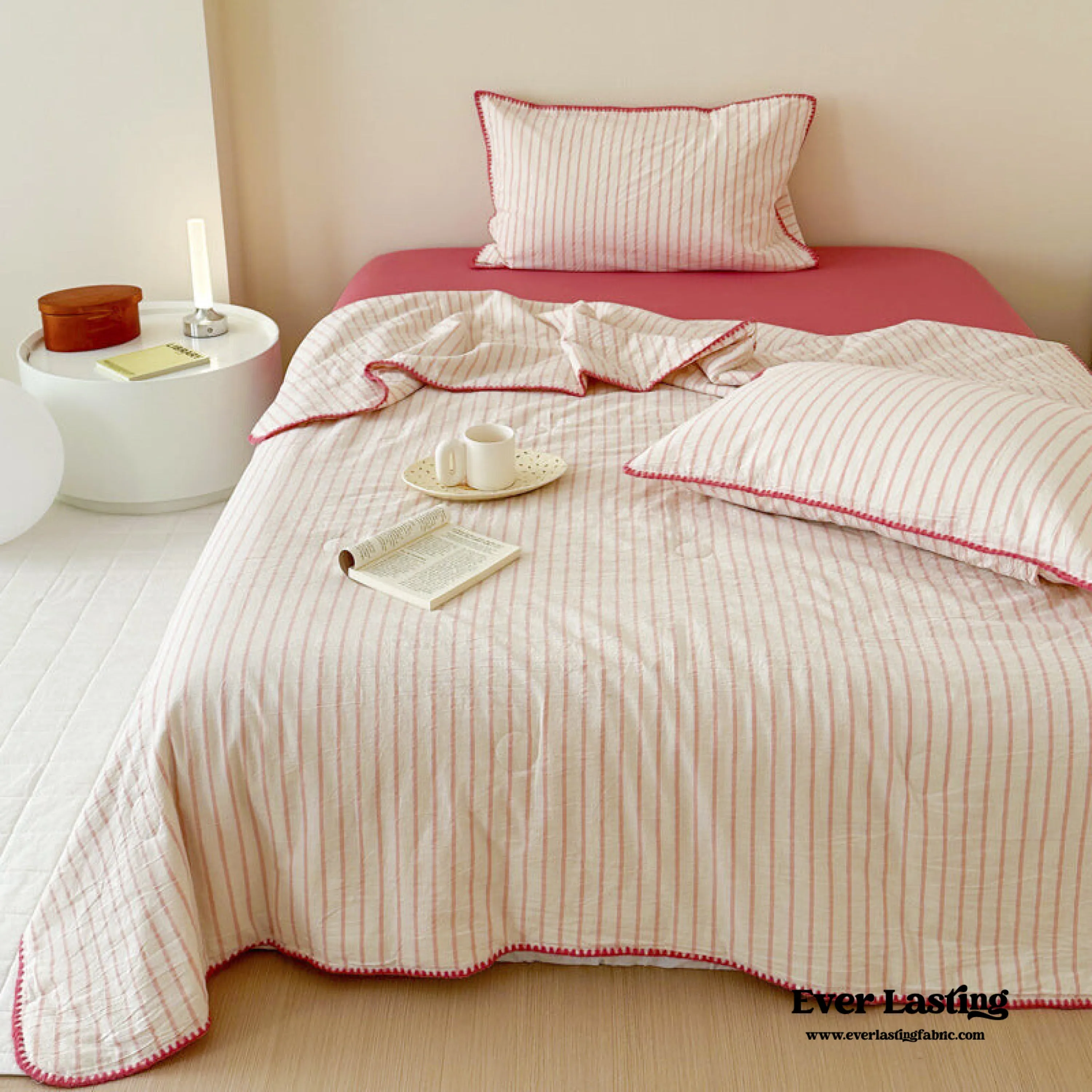 Striped Breathable Blanket Set / Yellow