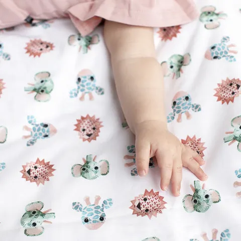 Studio Ditte Kids Flat Sheet Wild Animals Sweet - Clearance